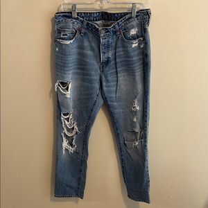 Abercrombie & Fitch low rise slim boyfriend Jeans Distressed Style size 6